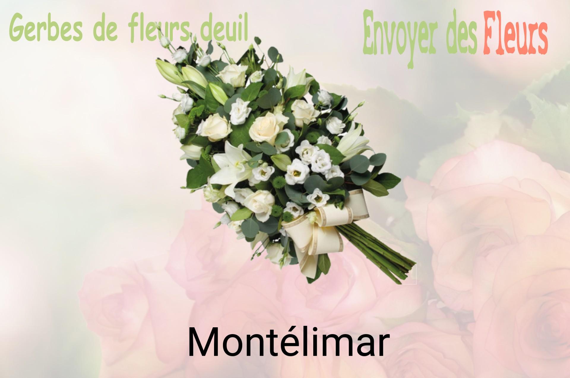 Gerbe de fleurs de deuil livrée à Montélimar